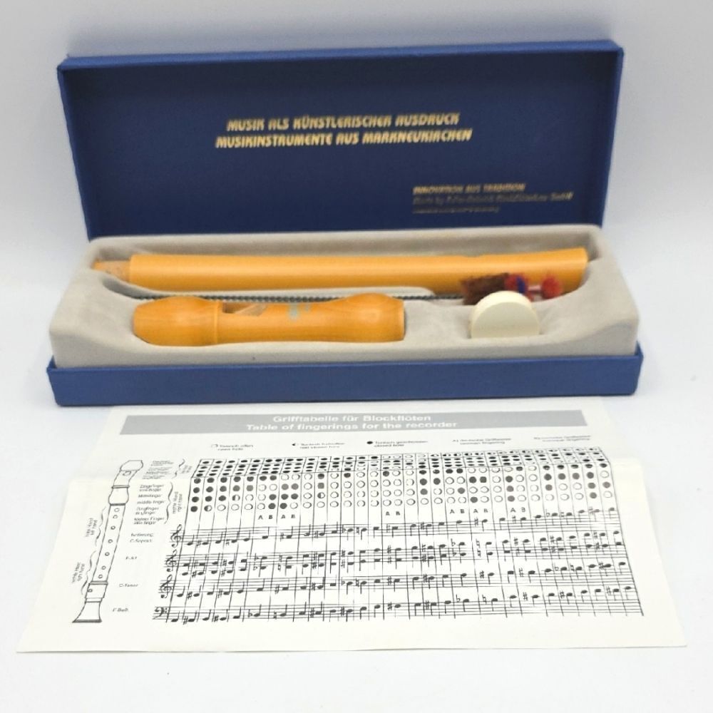 Vintage Adler Wooden Recorder with Original Case – Kids Beginner Flute